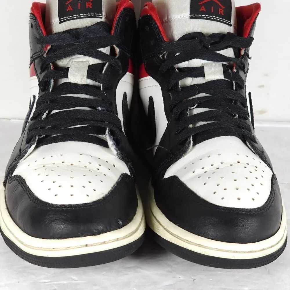 Nike Women’s Jordan 1 US9,5 Black Sail Gym Red Mid Top Sneakers Shoes BQ6472-061